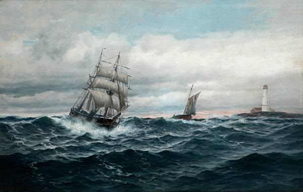 Painting by Martin Aagaard - Full Sail